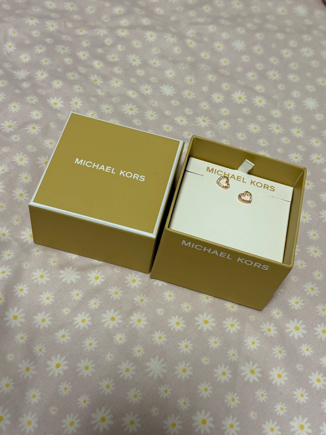 Michael Kors Rose Gold Heart Stud Earrings - photo 3