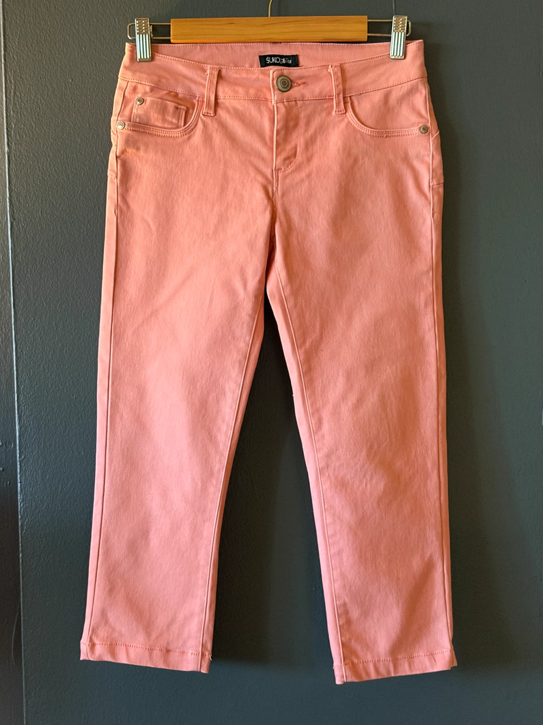 SUKO Jeans Coral Pink Cropped Jeans