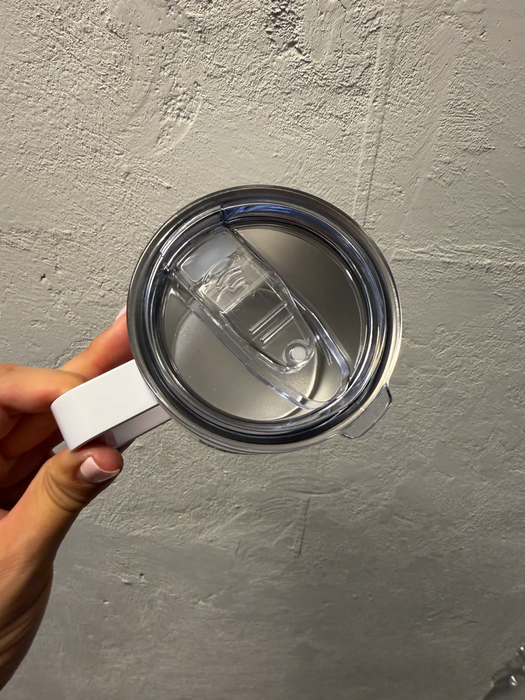 White Travel Mug with Blue Text - photo 2