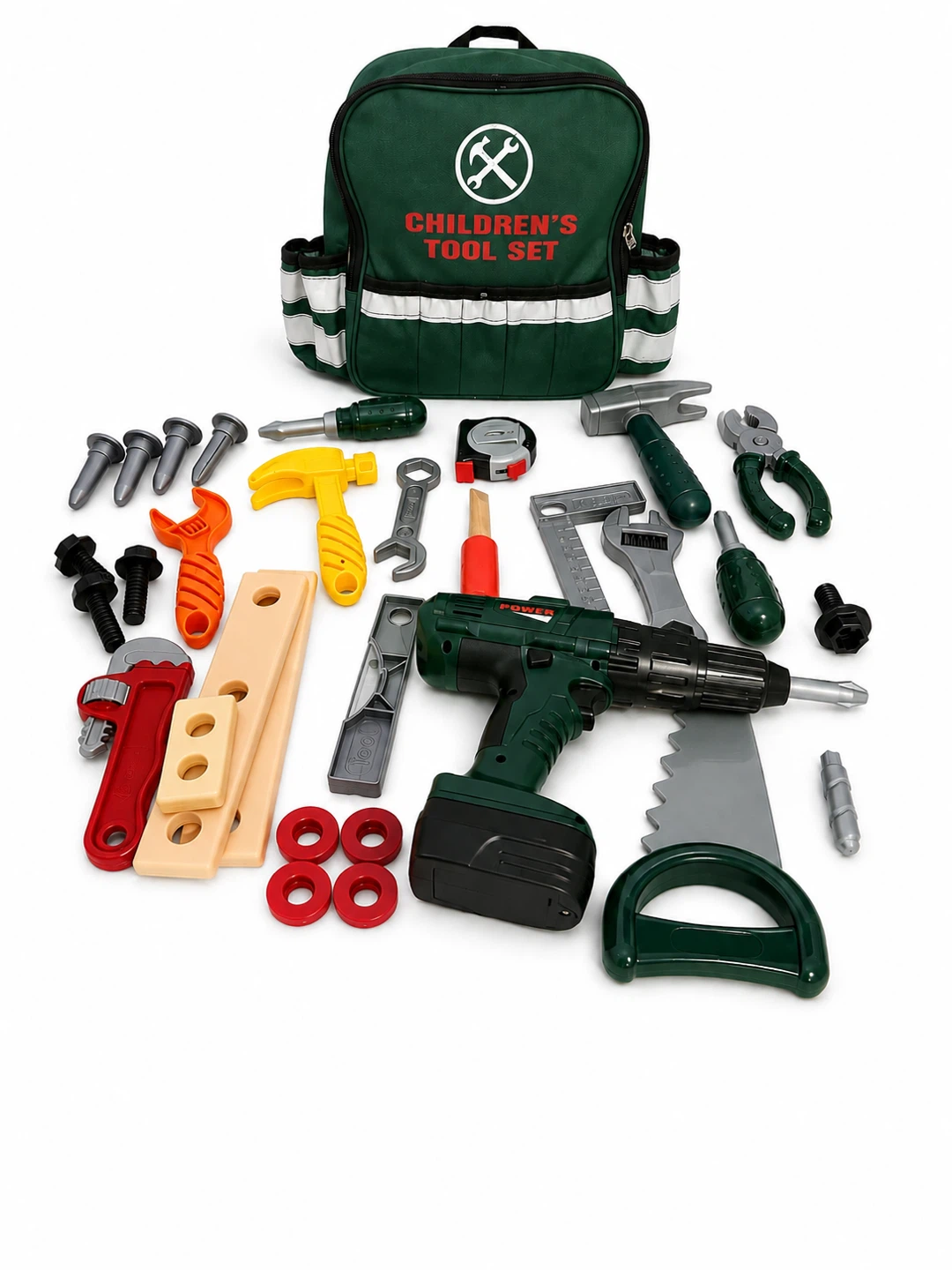 Kids Pretend Play Tool Set with Backpack