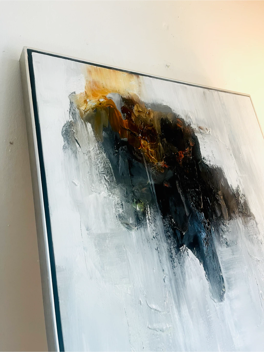 Original Abstract Oil - 25x37” Framed - photo 4