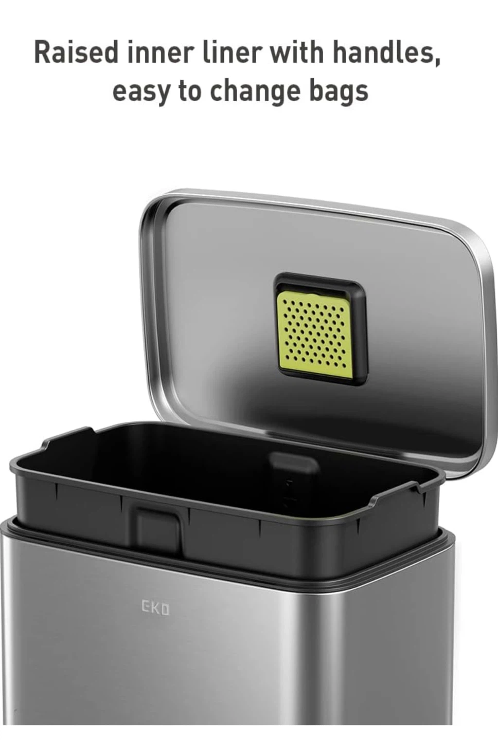 Sleek Stainless Steel Trash Can (EKO Brand) - photo 3