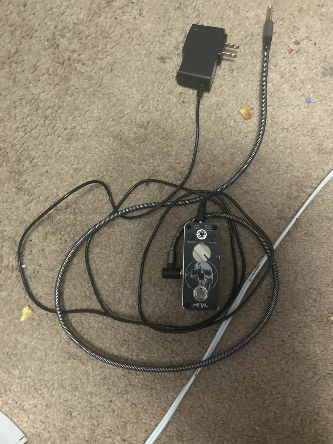 Metal Distortion Guitar Pedal with Power Adapter