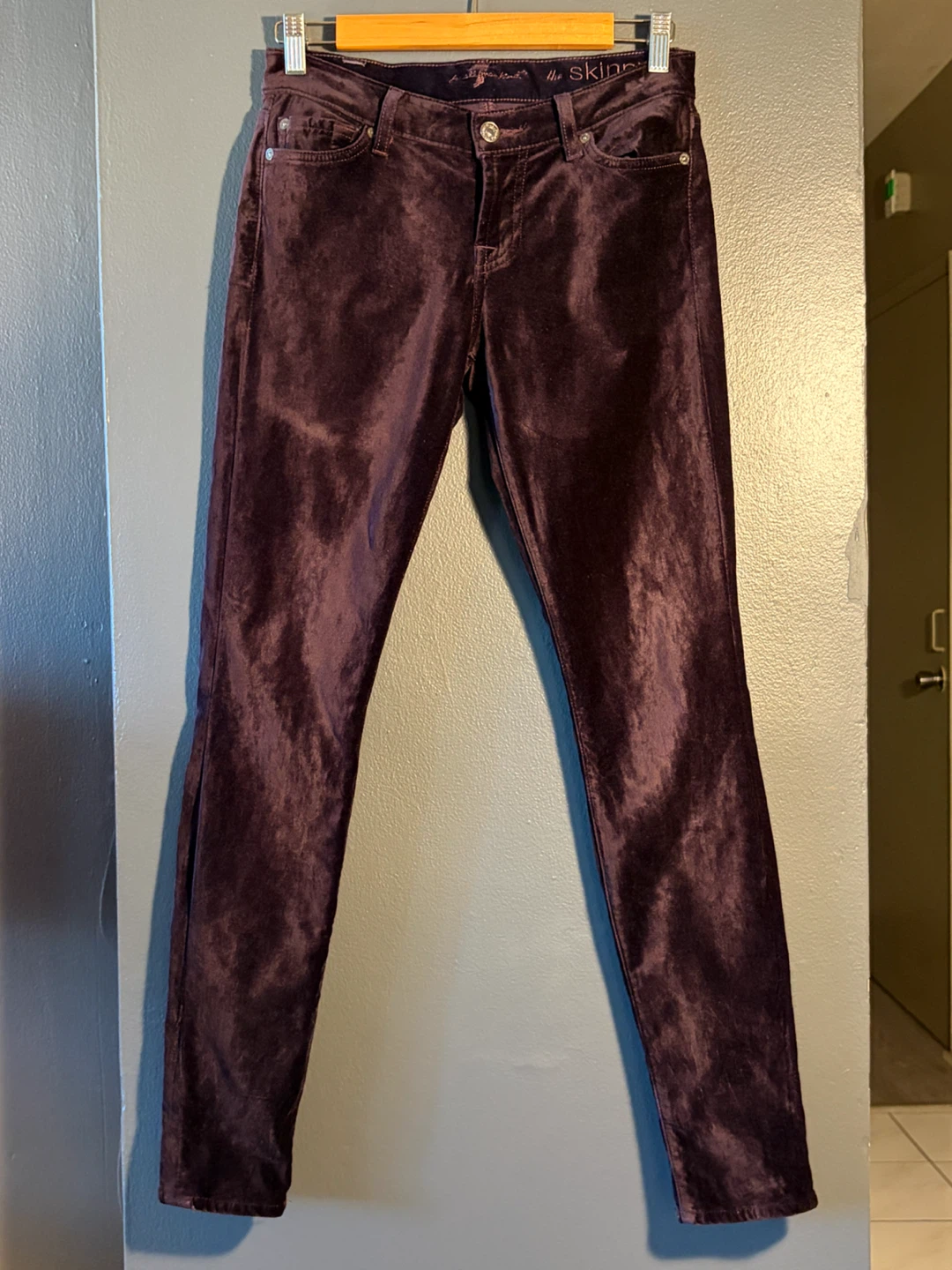 7 For All Mankind Velvet "The Skinny" Jeans