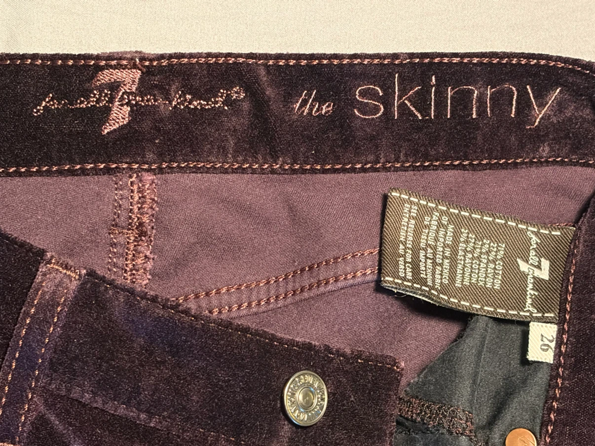 7 For All Mankind Velvet "The Skinny" Jeans - photo 5