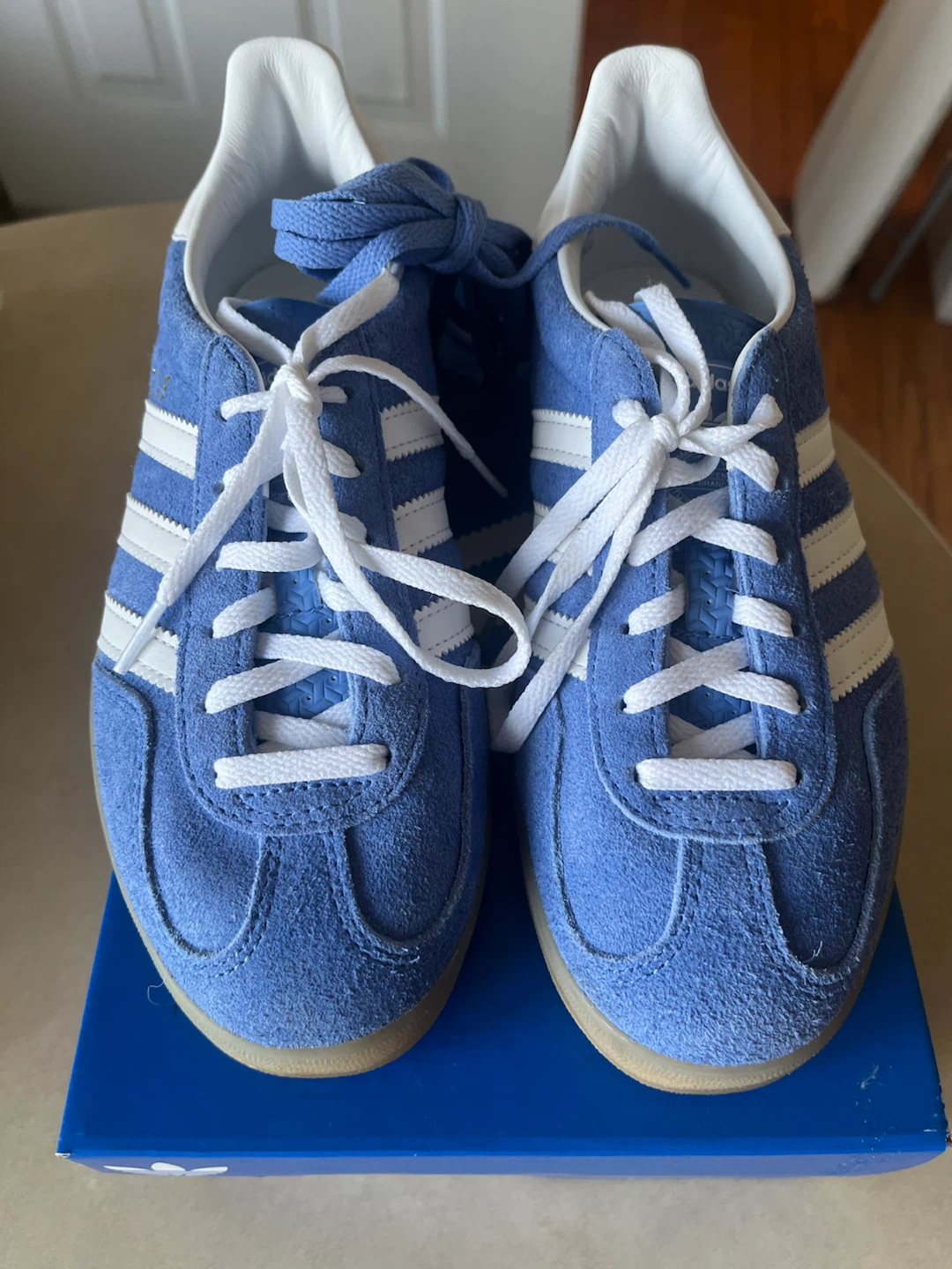 Blue Adidas Sambas