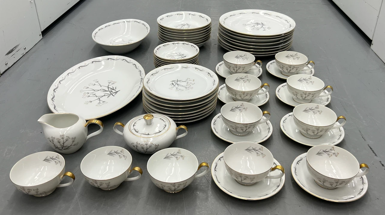 55pc Seyei Empress China Debutante 507 Dinnerware Set