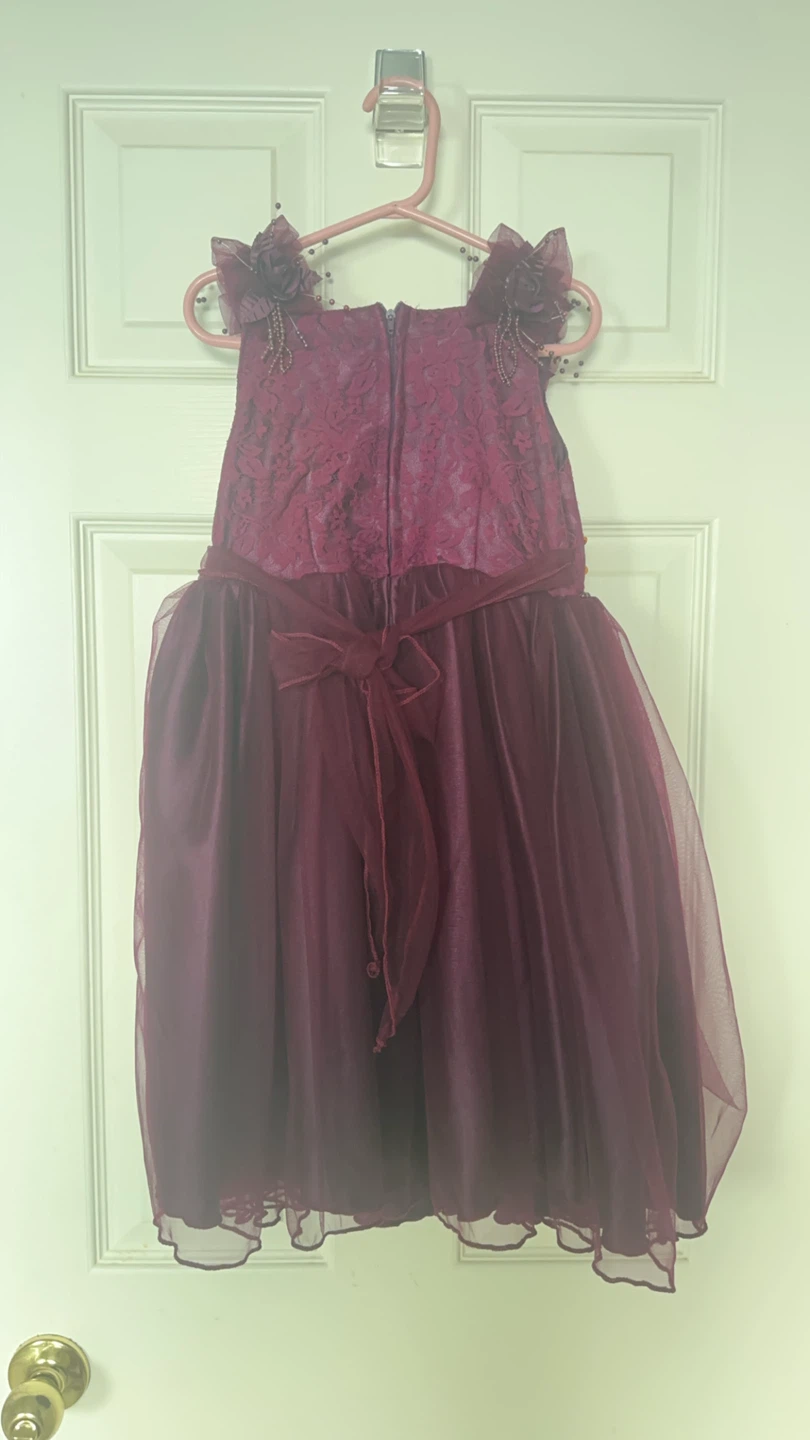 Girls Thy Thy Burgundy Dress - photo 2