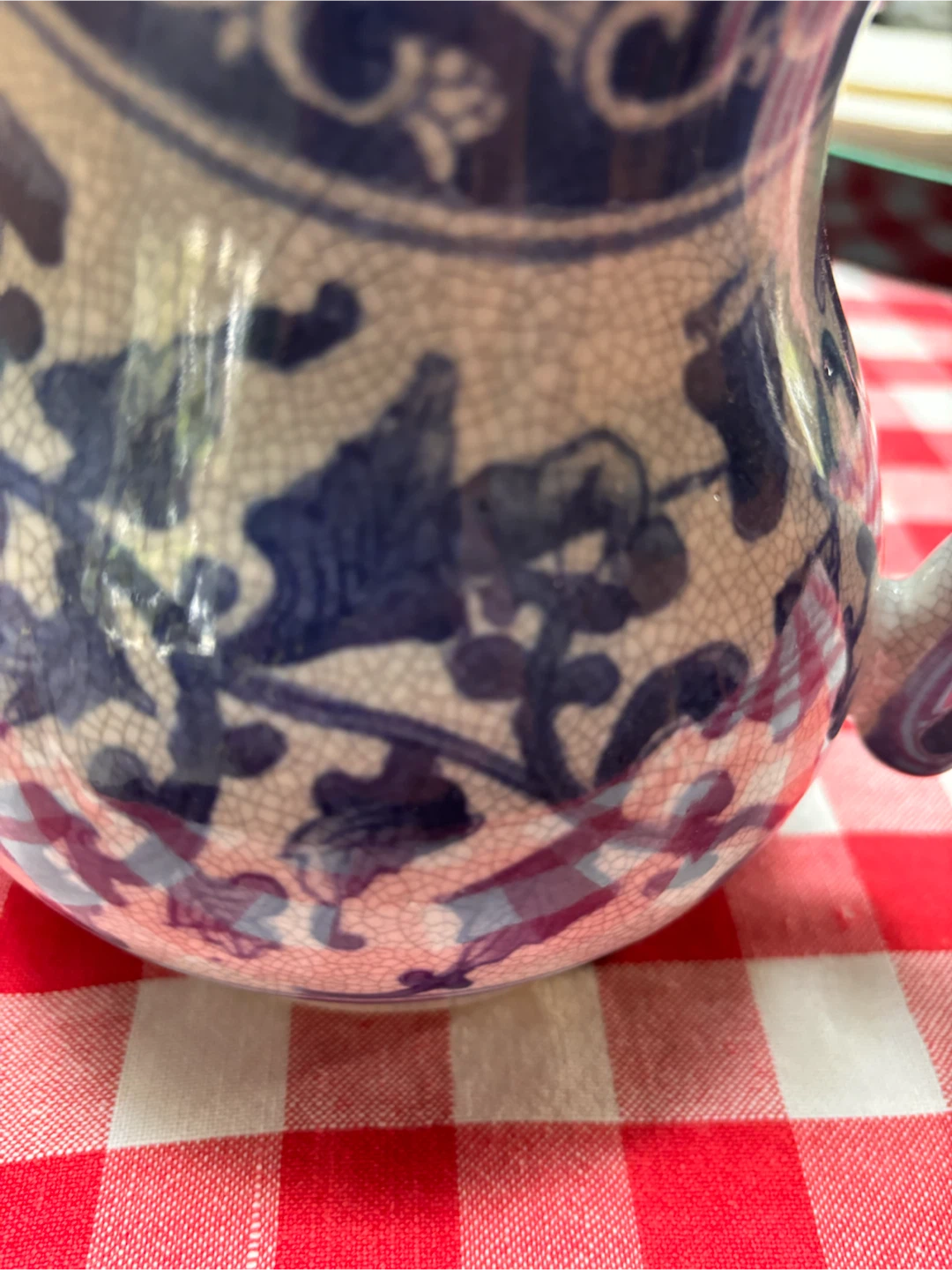 Blue and White Floral Pitcher - photo 2