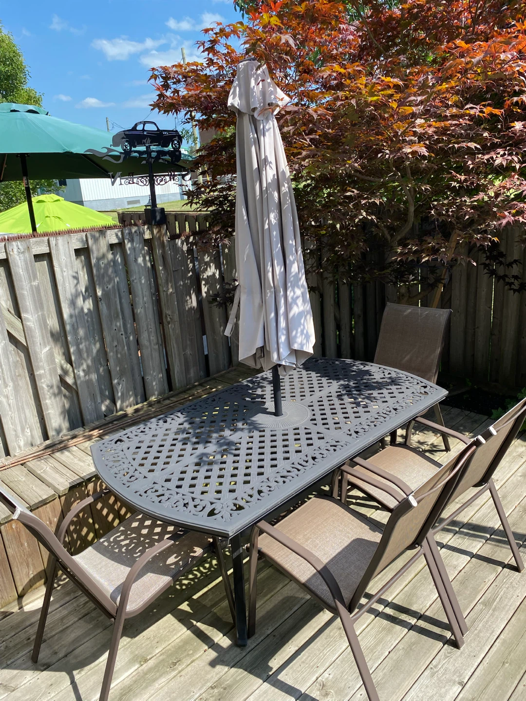 Patio Dining Set with Umbrella