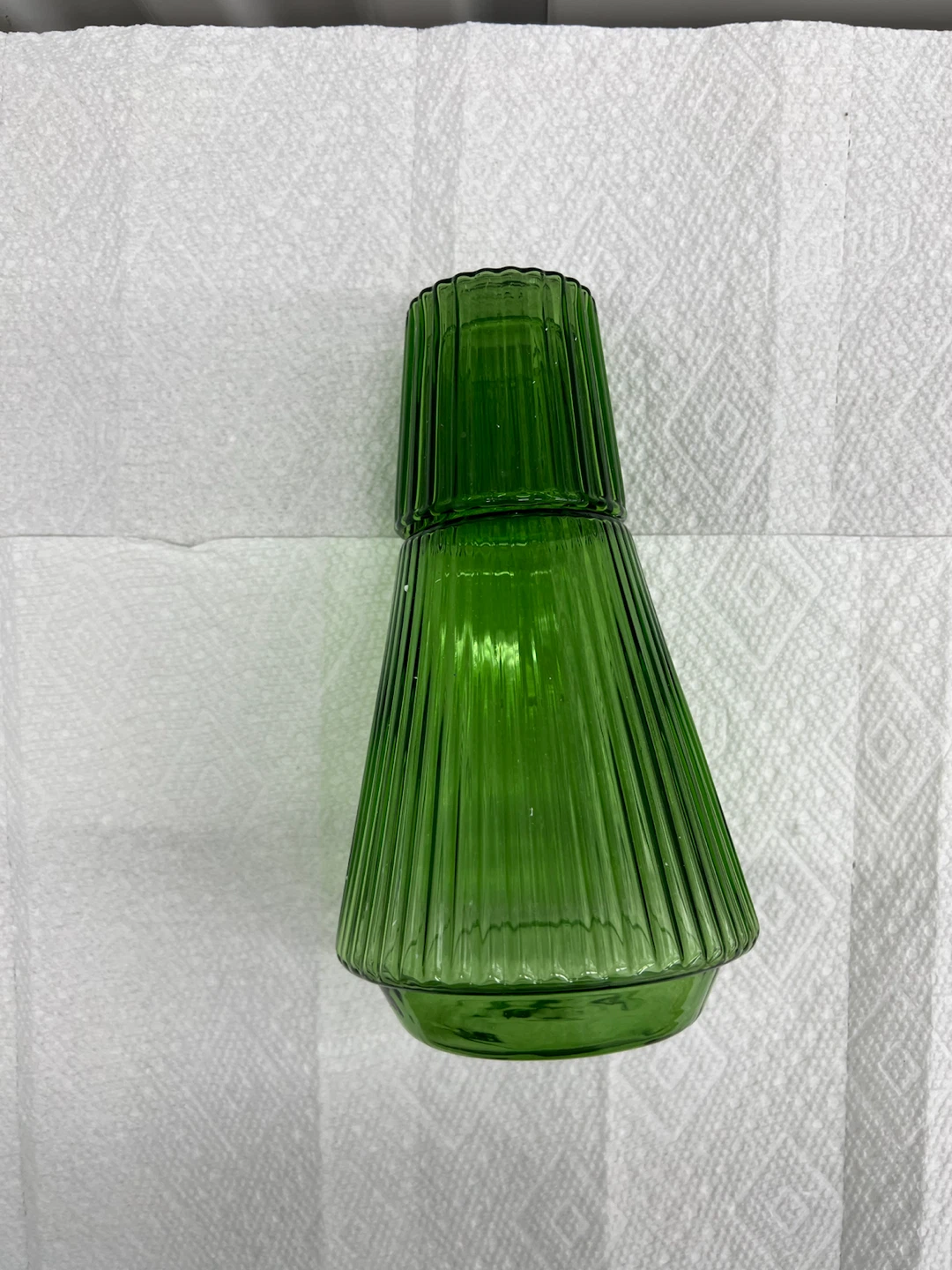 Green Glass Carafe and Tumbler Set - photo 2