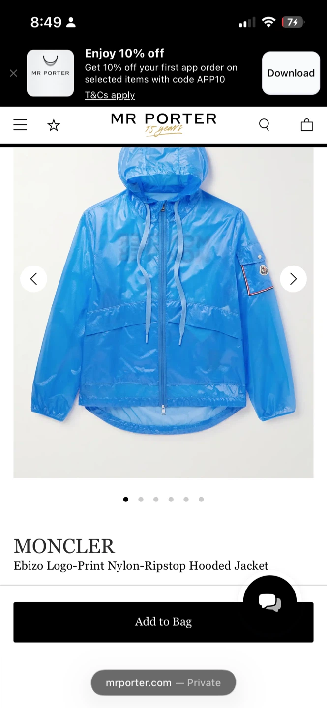 Moncler ebizo logo print hooded jacket