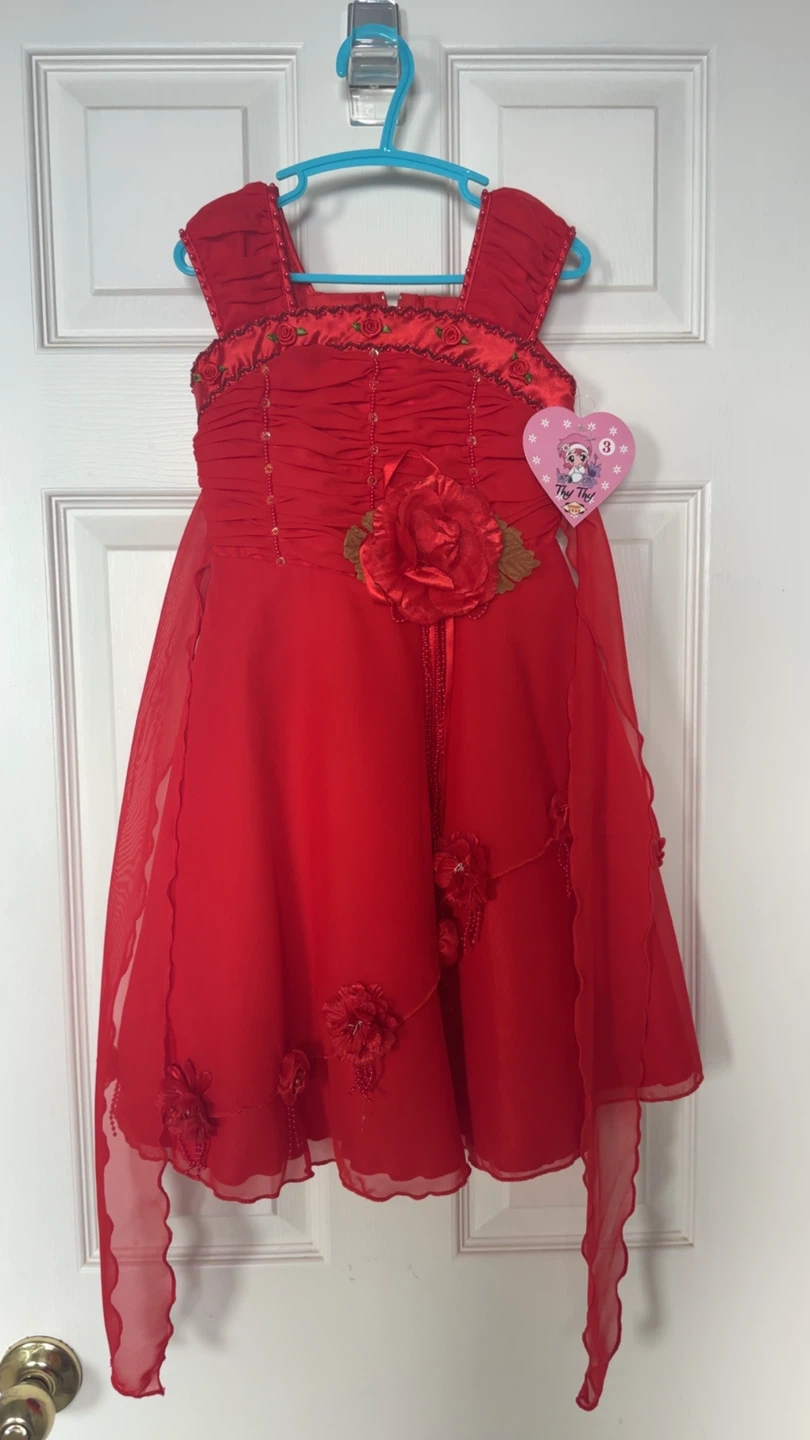 Girls Red Thy Thy Dress