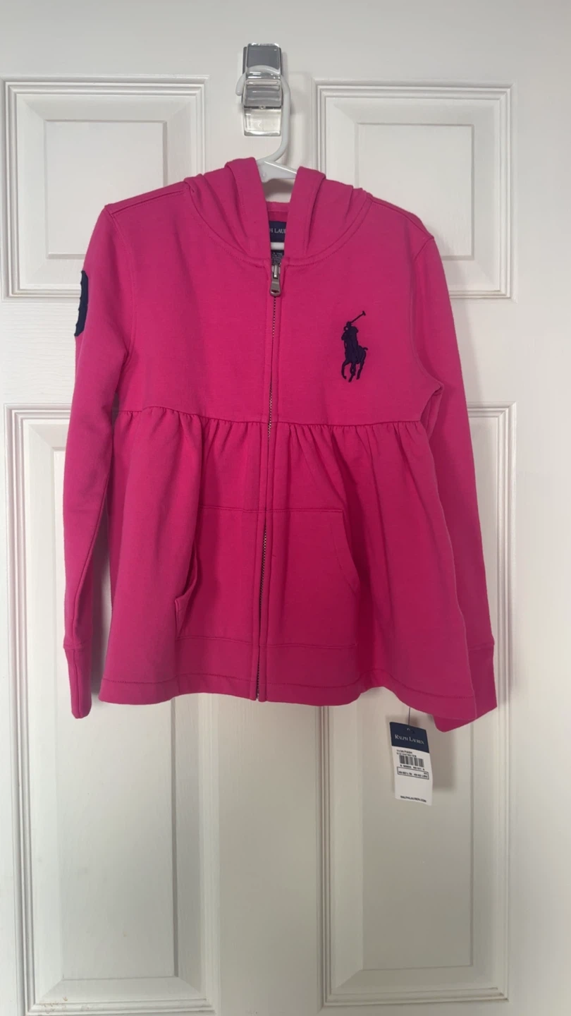 Ralph Lauren kids Pink Zip-Up Hoodie