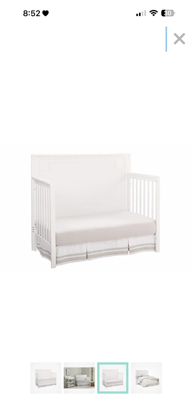 Emery Convertible Panel Crib - White - photo 3
