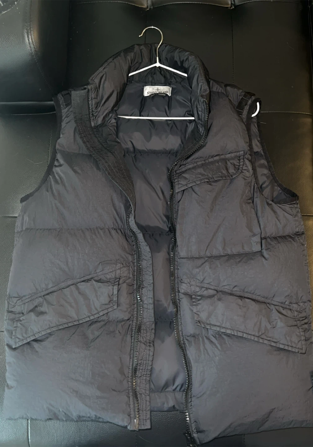 Hooded stone island vest