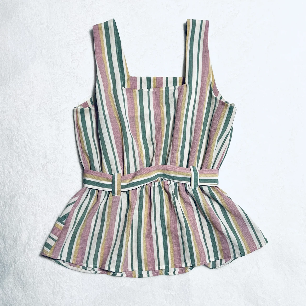 Monteau L.A. Pastel Striped Sleeveless Top size M - photo 2