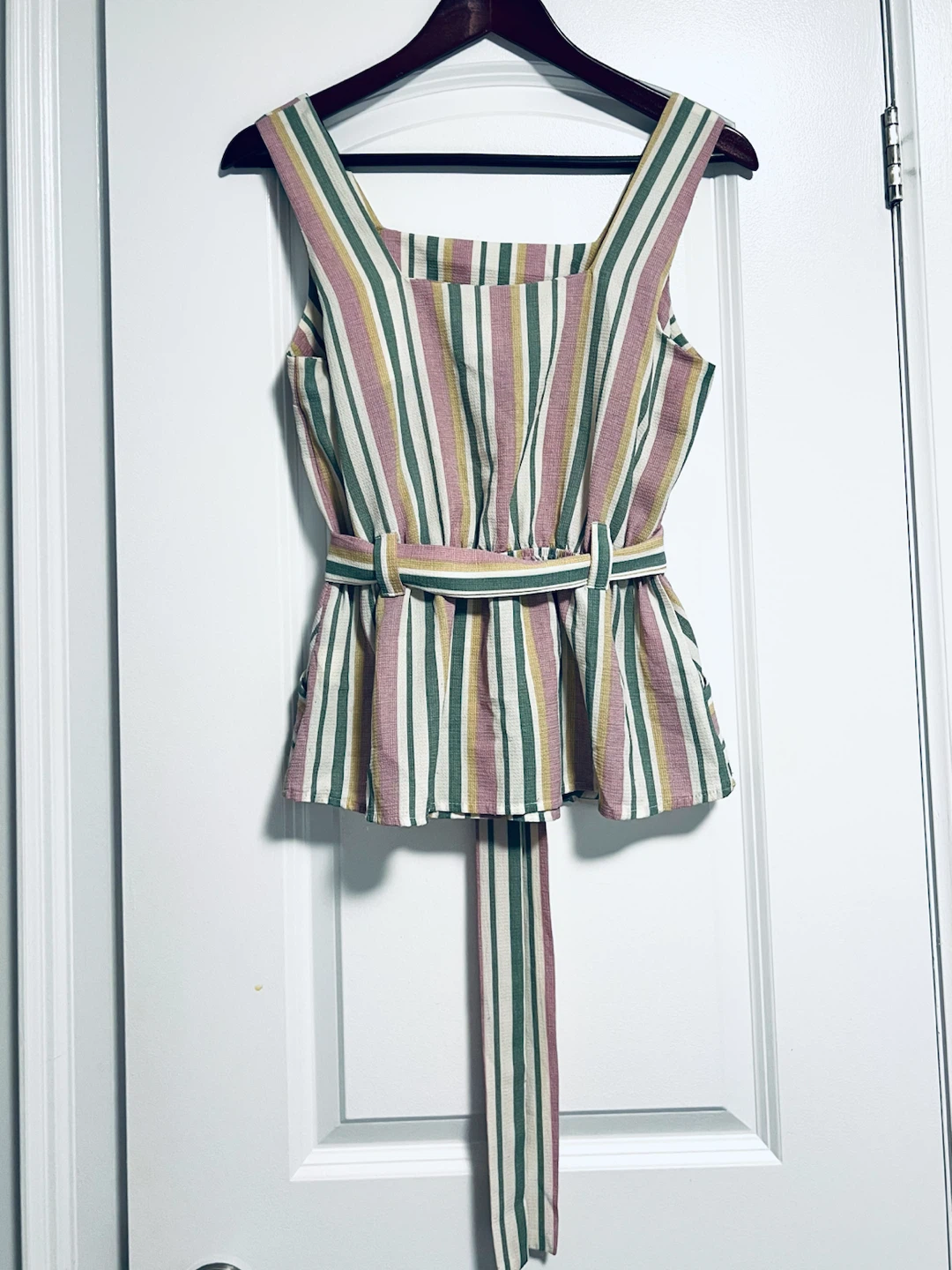 Monteau L.A. Pastel Striped Sleeveless Top size M - photo 5