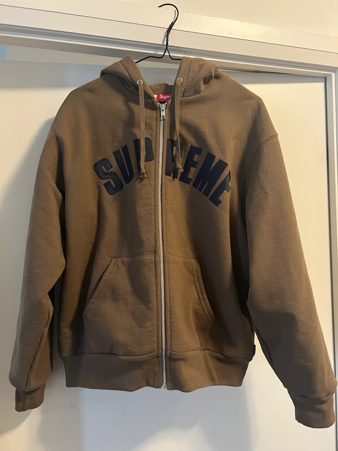 Supreme Zip-Up Hoodie Brown