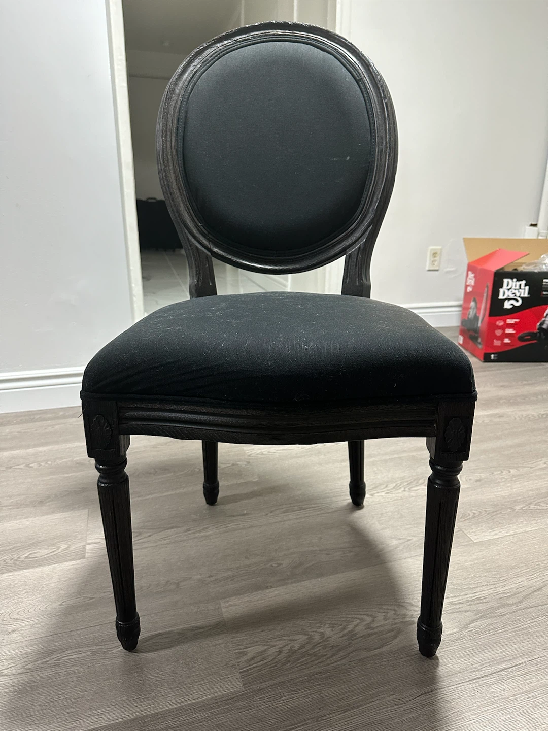 Black Upholstered Accent Chair