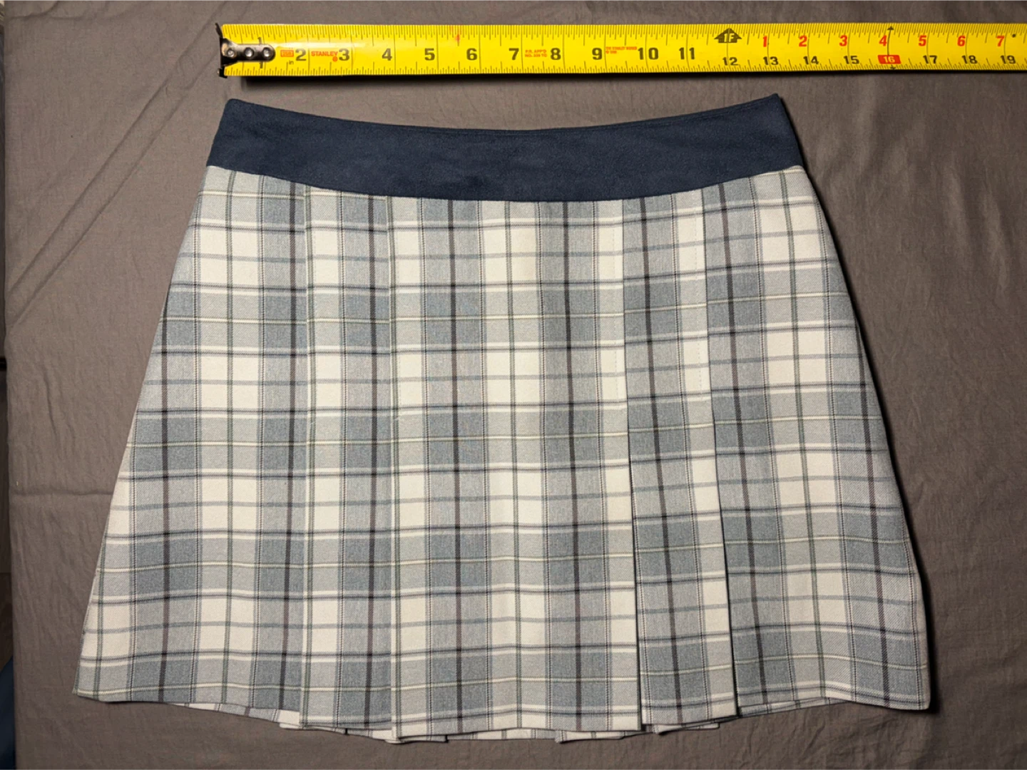 SPA Jeans Plaid Pleated Mini Skirt with Buckle Detail - photo 2