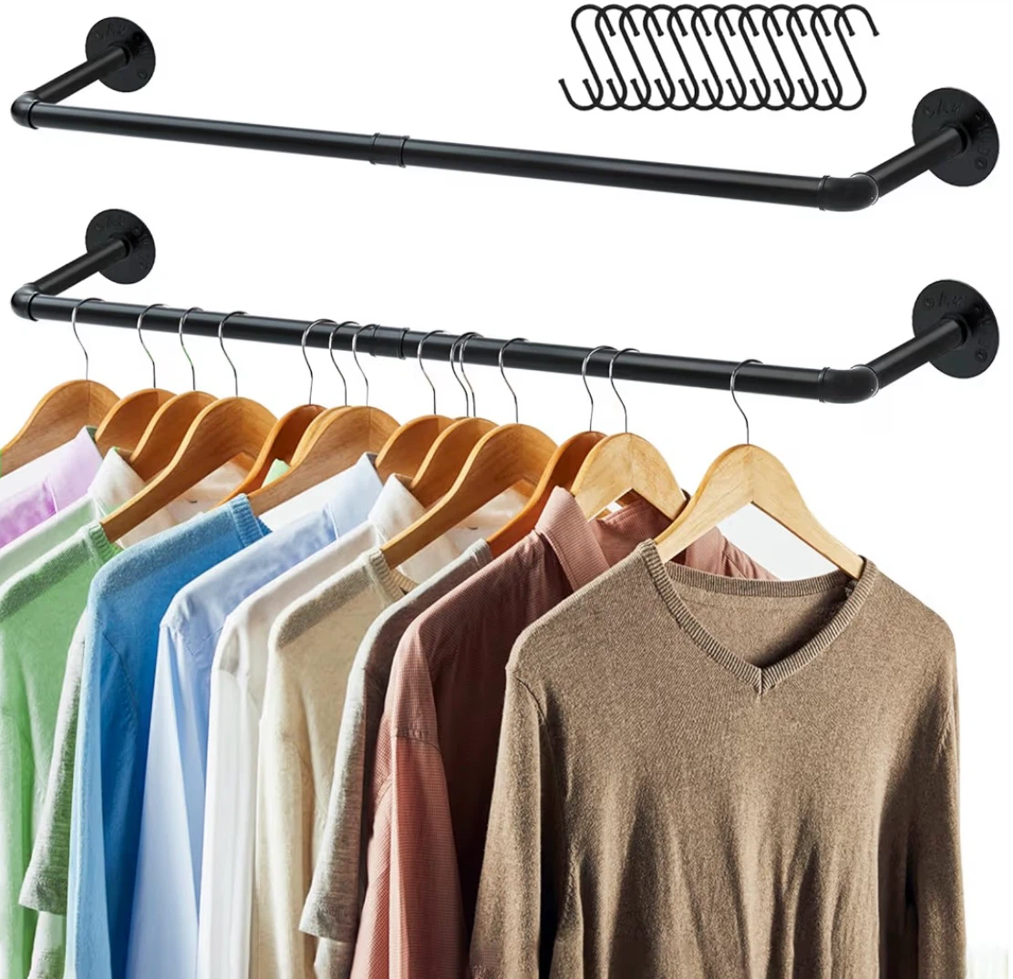 Greenstell Wall-Mounted Clothing Racks – Set of 2