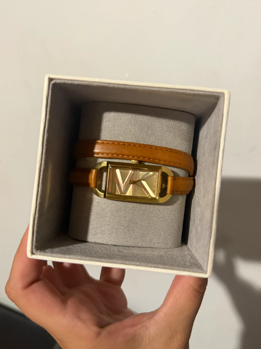 Michael Kors Gold and Brown Leather Watch