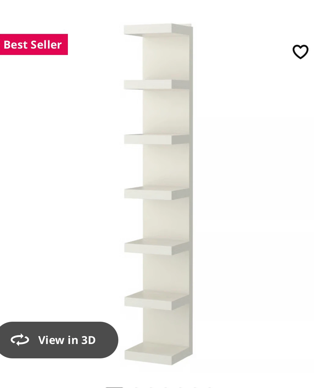 IKEA LACK Wall Shelf Unit – White, 190 cm