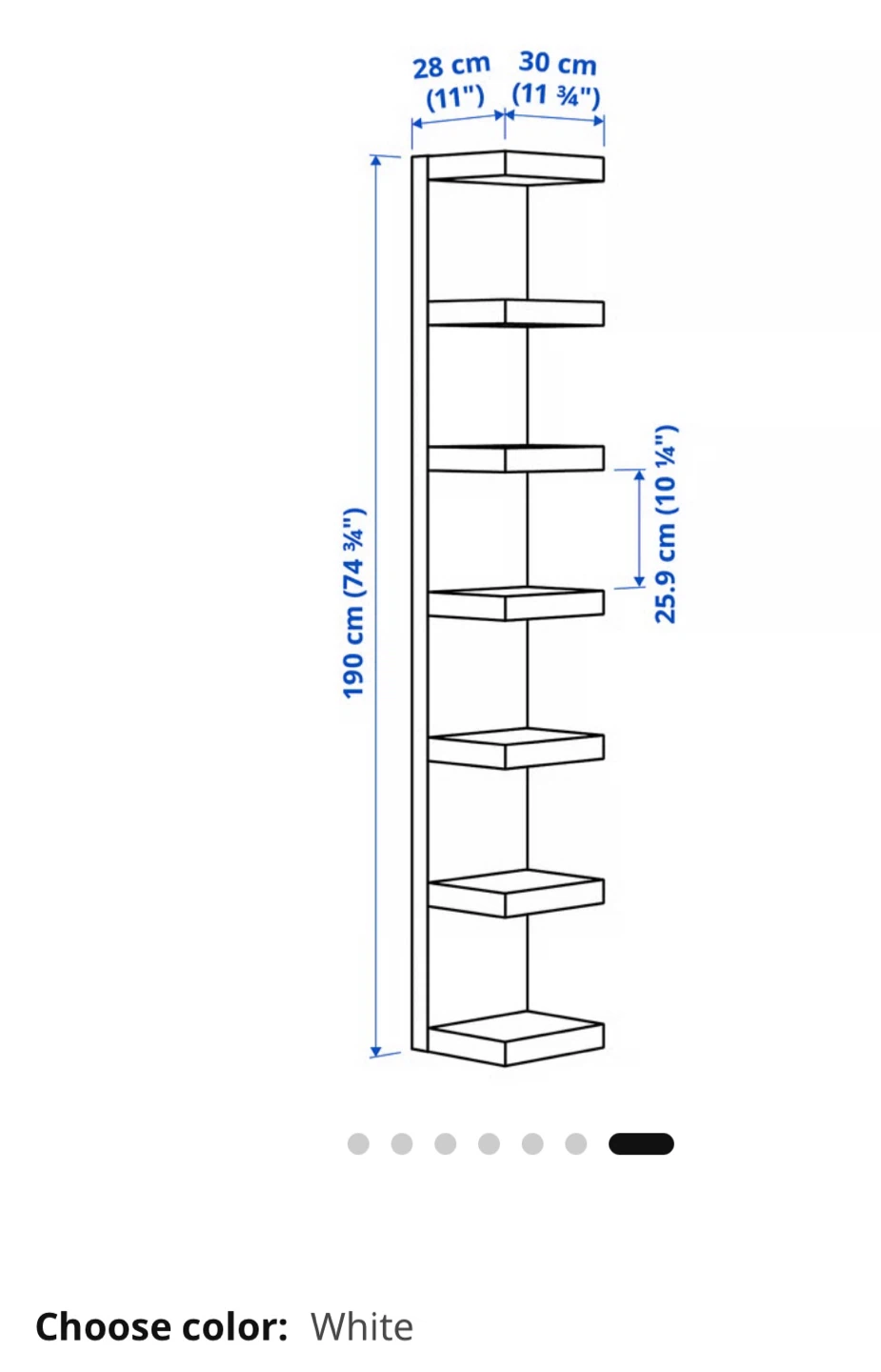 IKEA LACK Wall Shelf Unit – White, 190 cm - photo 5