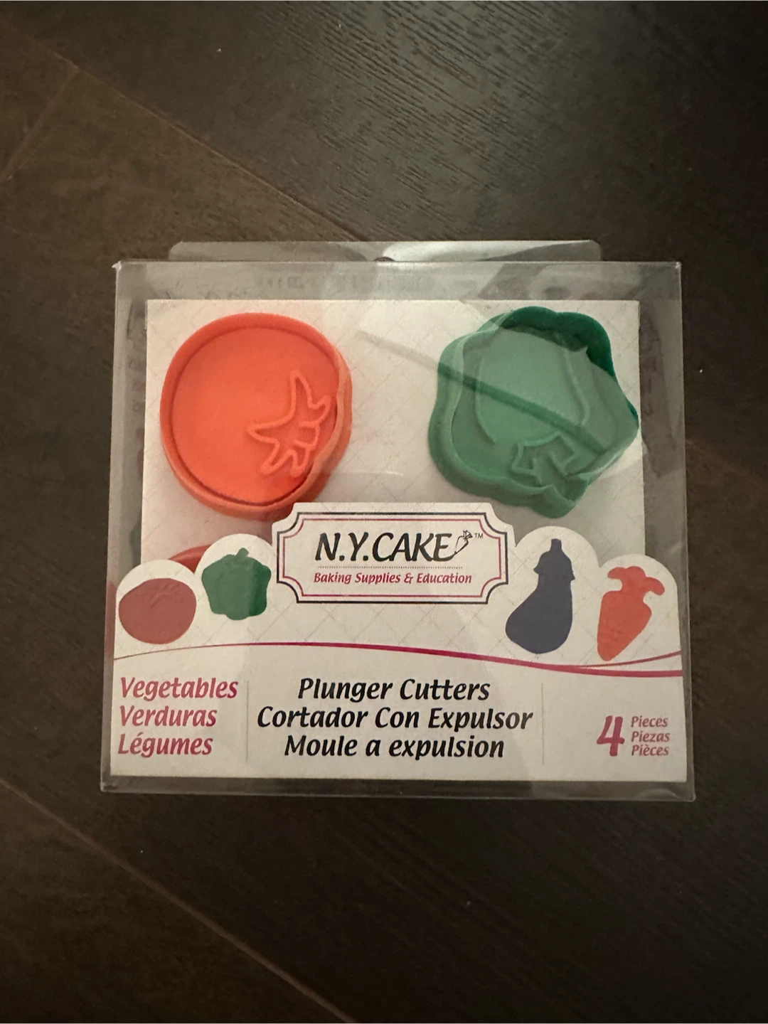 N.Y. CAKE Vegetables Plunger Cutters - 4 Pieces