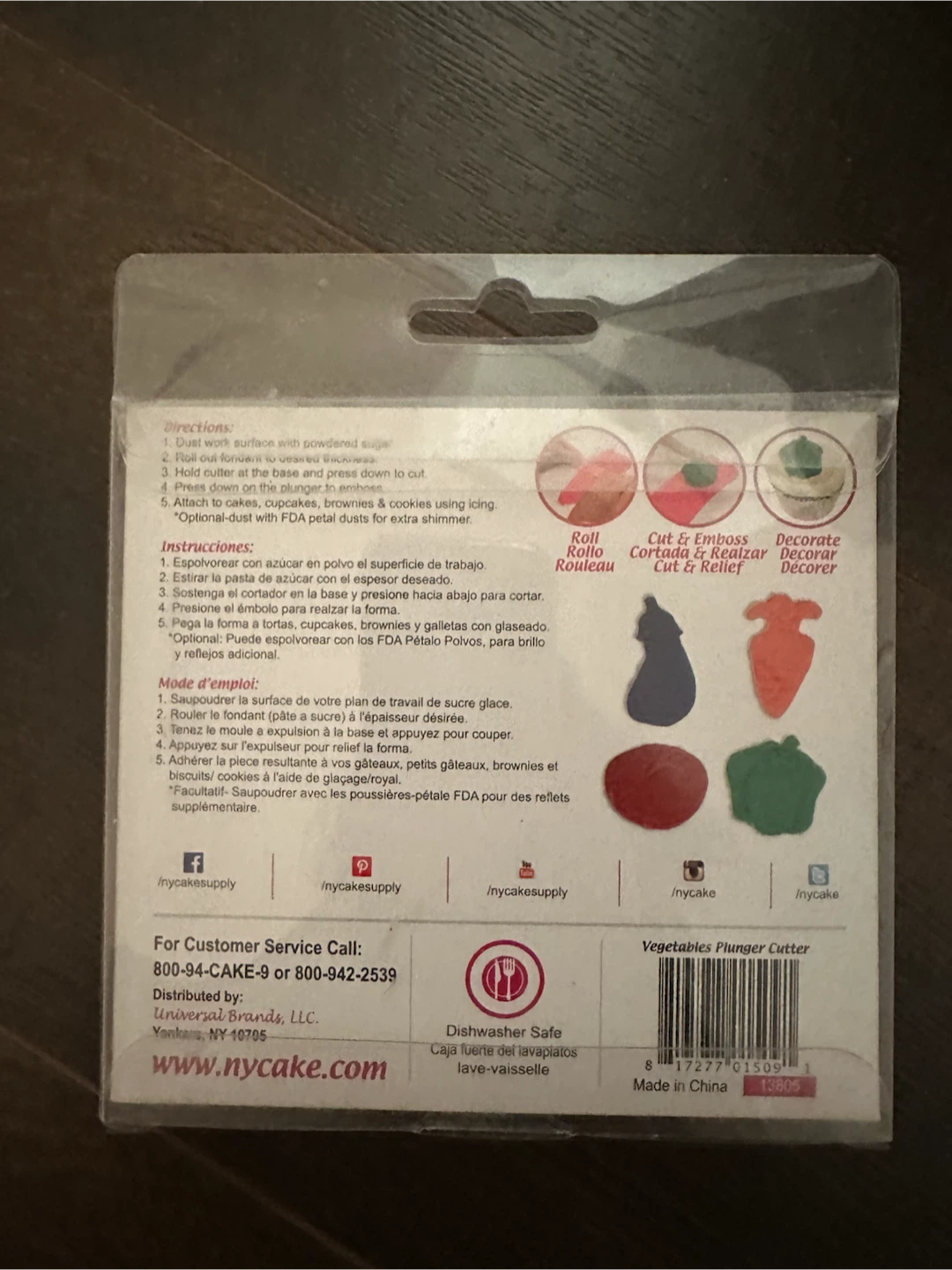 N.Y. CAKE Vegetables Plunger Cutters - 4 Pieces - photo 2