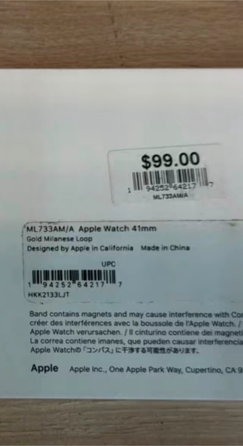 Apple Watch 41mm Gold Milanese Loop Band - photo 2