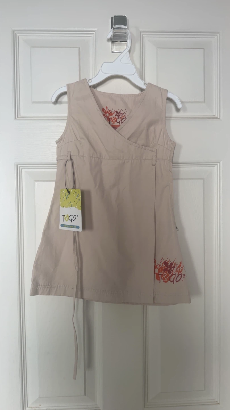 TOGO Girls Tan Wrap Dress