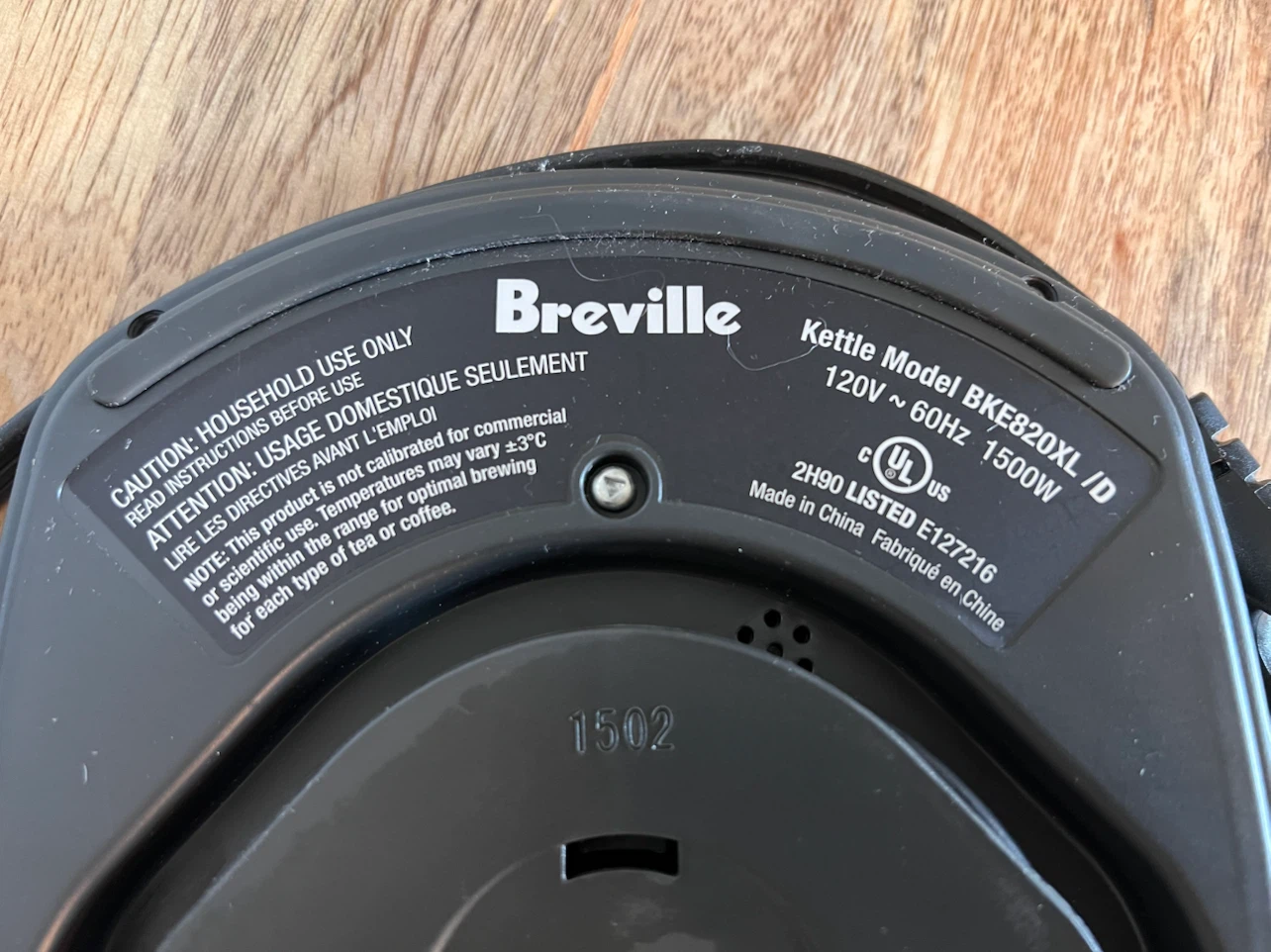Breville Kettle Model BKE820XL Base - photo 4