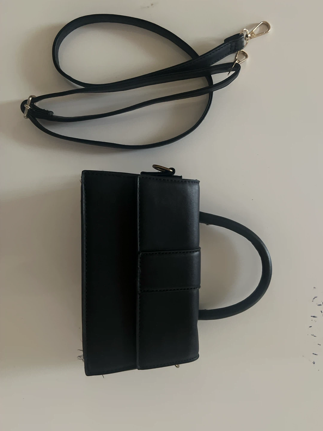 Black mini purse with crossbody strap - photo 2