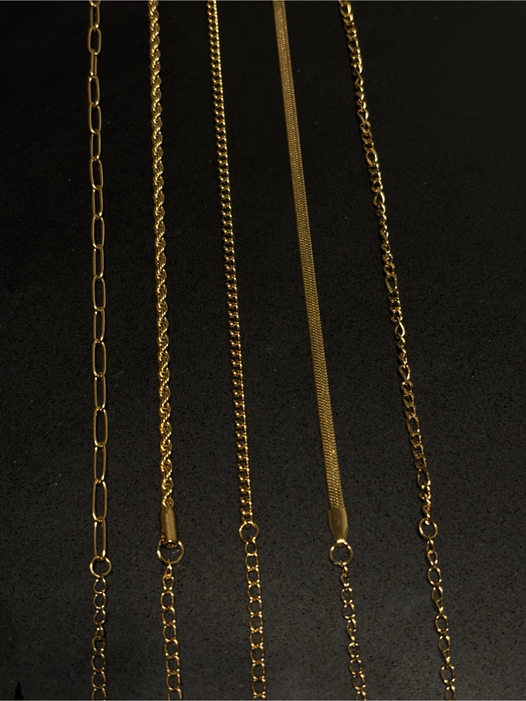 5 Piece Gold Chain Bracelet Set (Costume) - photo 2