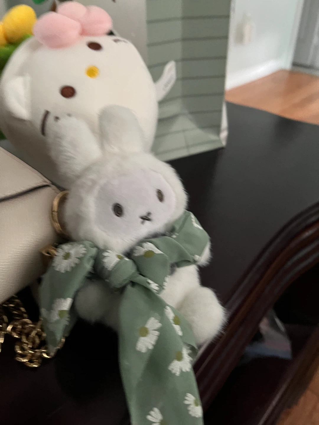 white miffy keychain