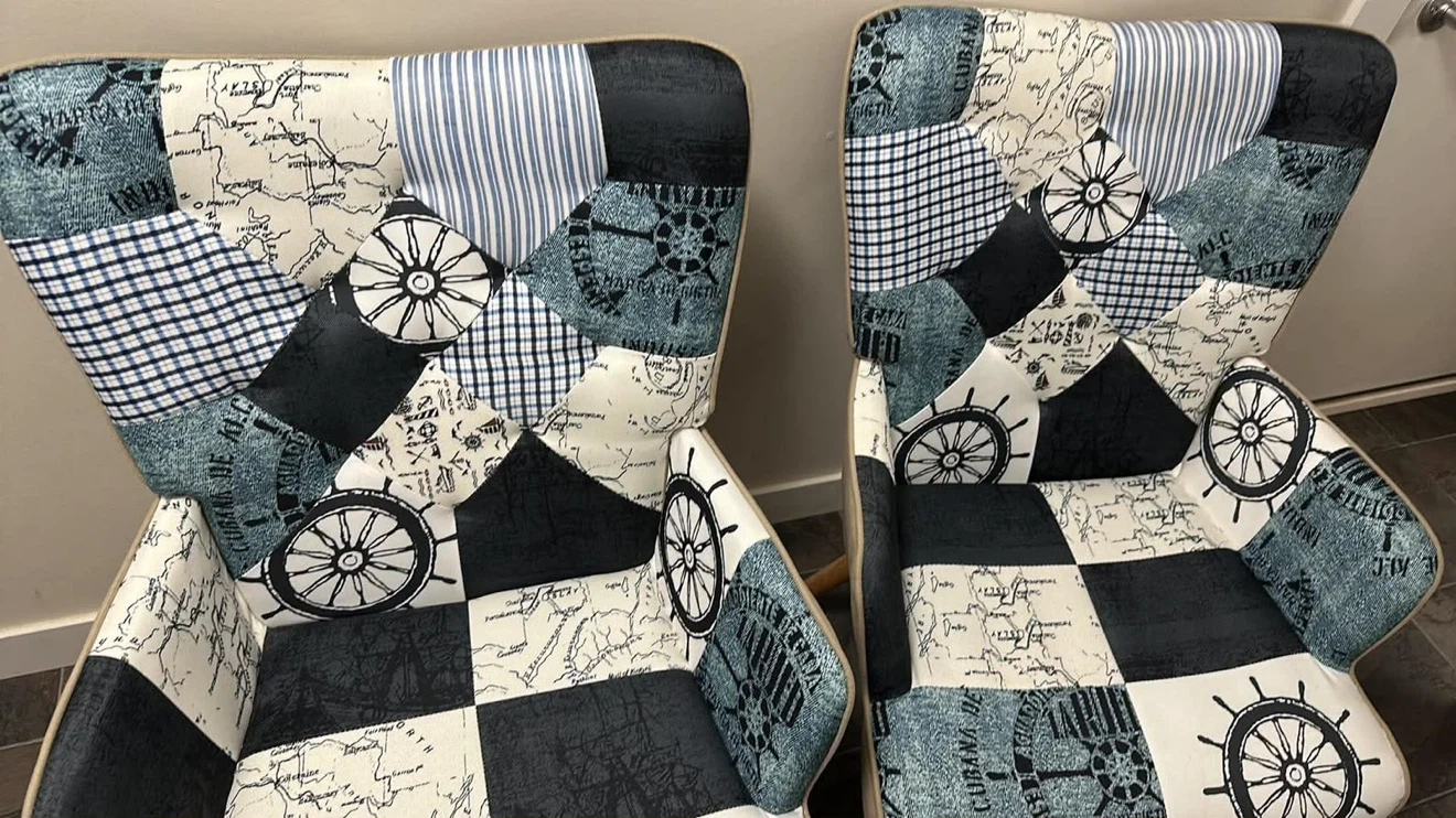 2 Wingback Accent Chairs