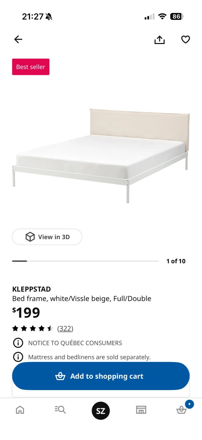 IKEA KLEPPSTAD Bed Frame