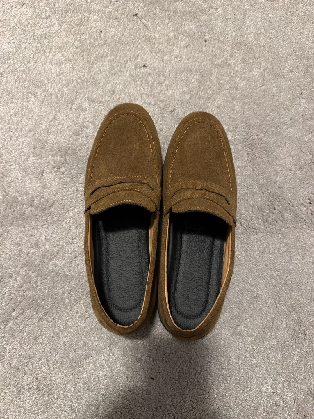 Brown Suede Loafers Size 43