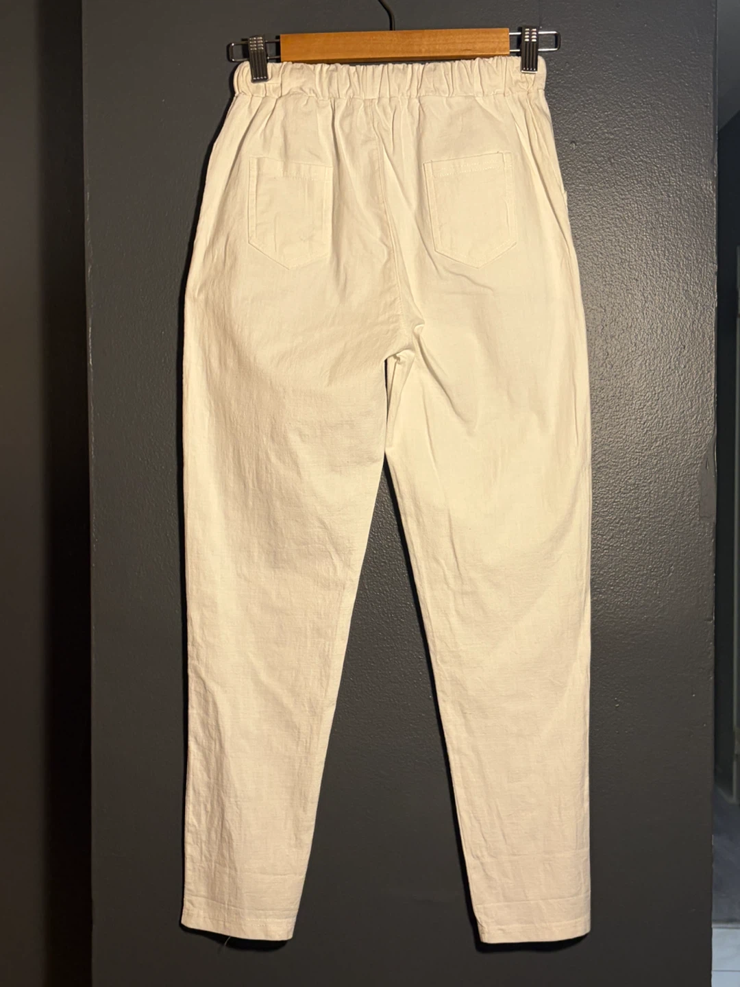 White Cotton Casual Summer Pants - photo 2