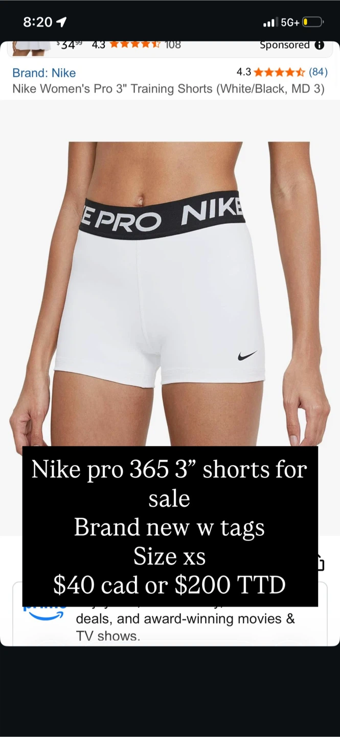 Nike pro 365 3” shorts
