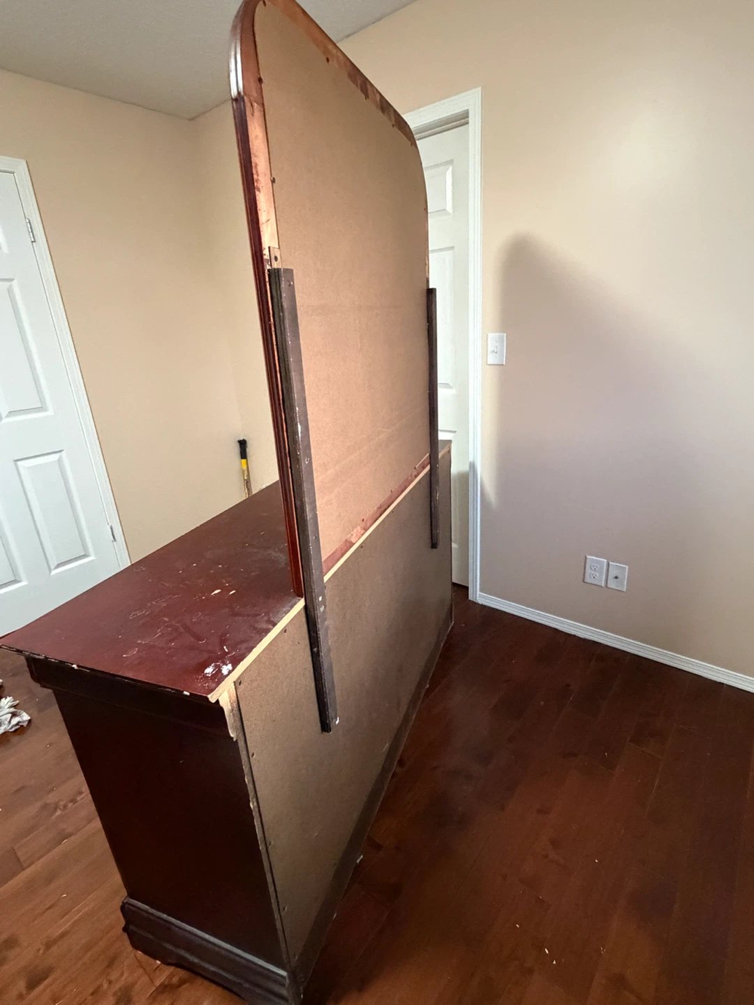 Dark Wood Dresser with Mirror