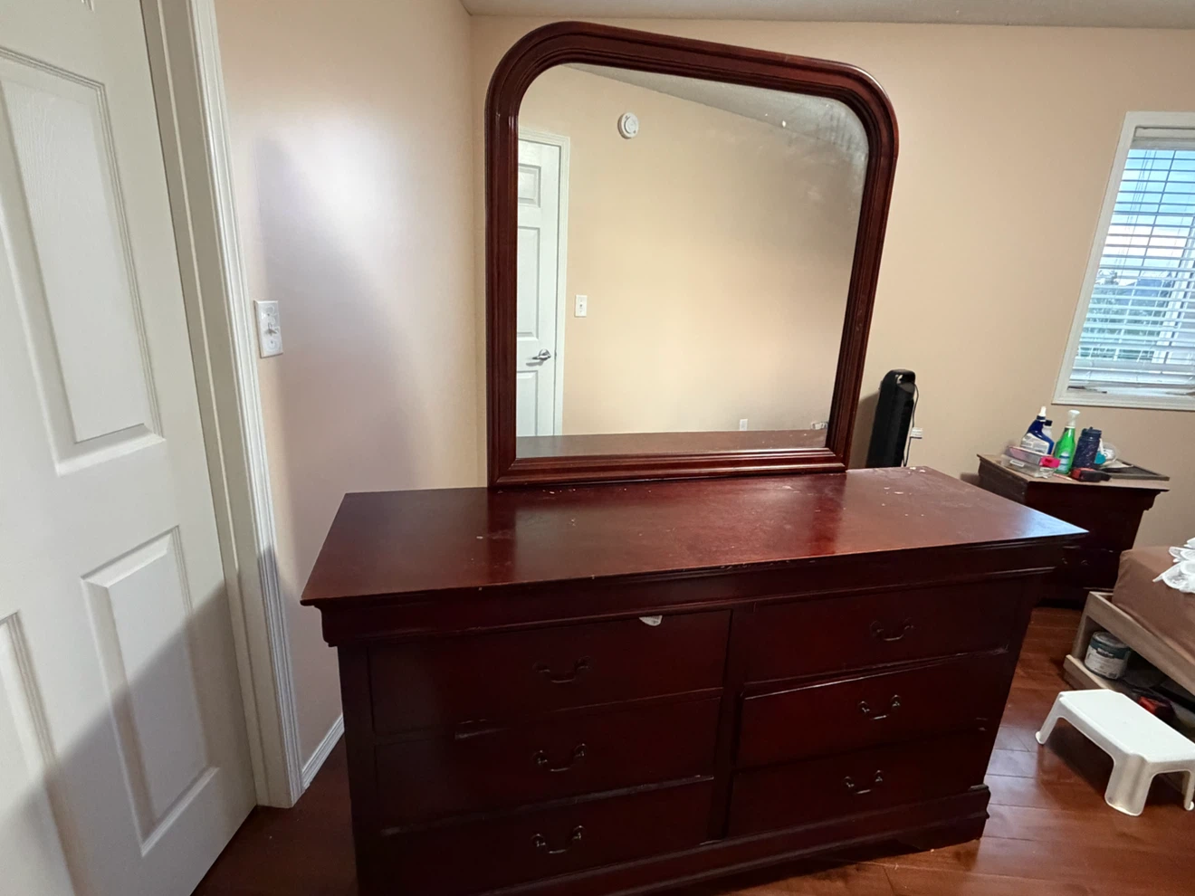 Dark Wood Dresser with Mirror - photo 2