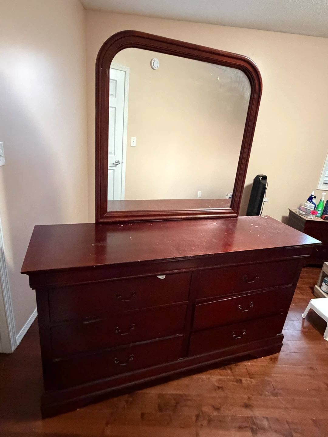 Dark Wood Dresser with Mirror - photo 3