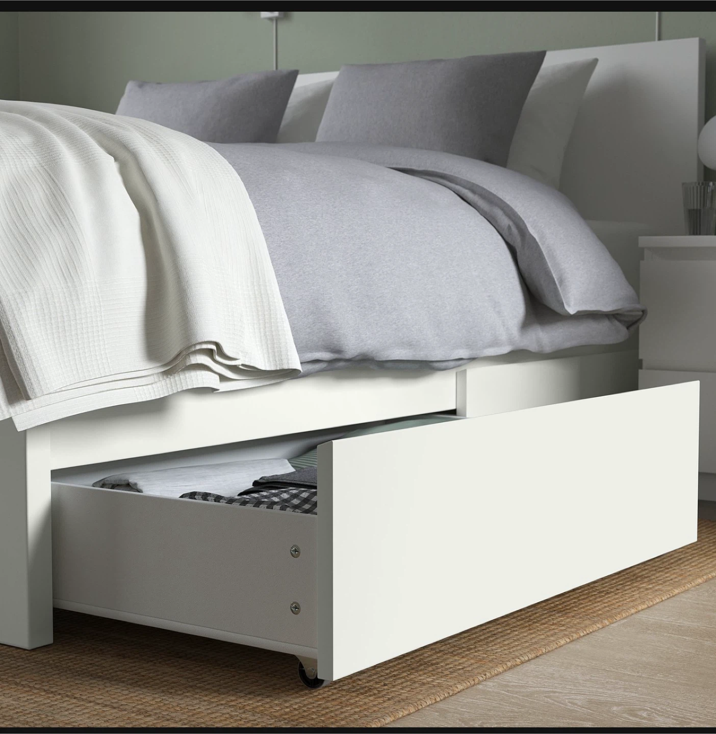 IKEA MALM Bed with 2 Storage Drawers & Slatted Bed Base - photo 5