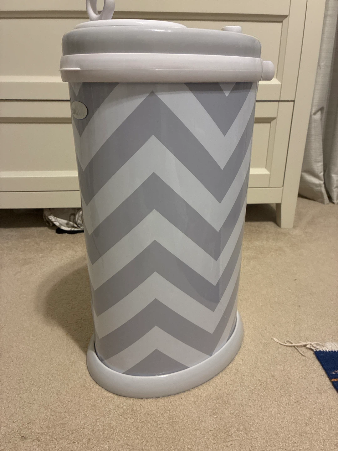 Ubbi Diaper Pail Gray Chevron - photo 2
