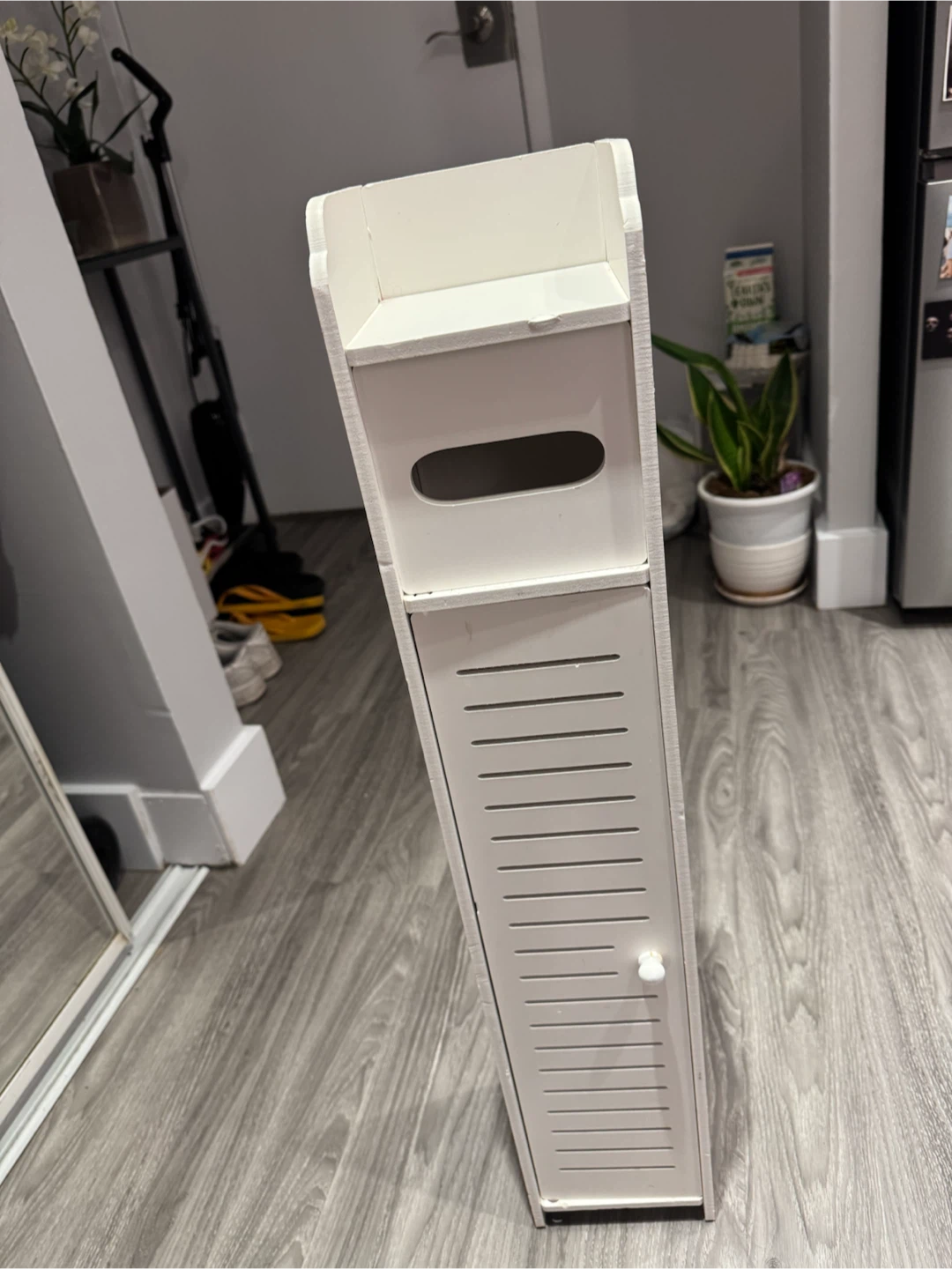 MUST GO White Slim Storage Cabinet with Door - photo 2