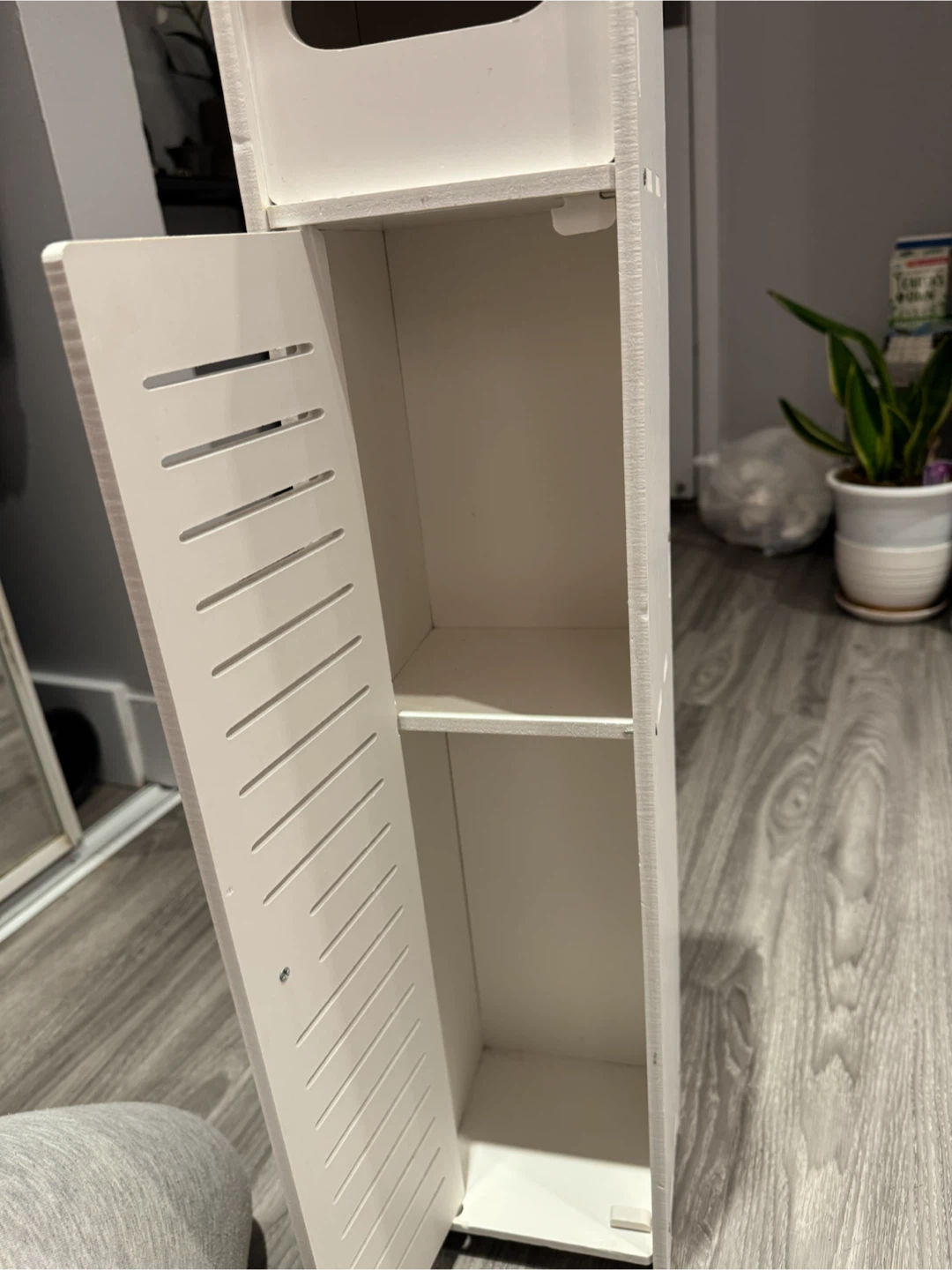 MUST GO White Slim Storage Cabinet with Door - photo 4