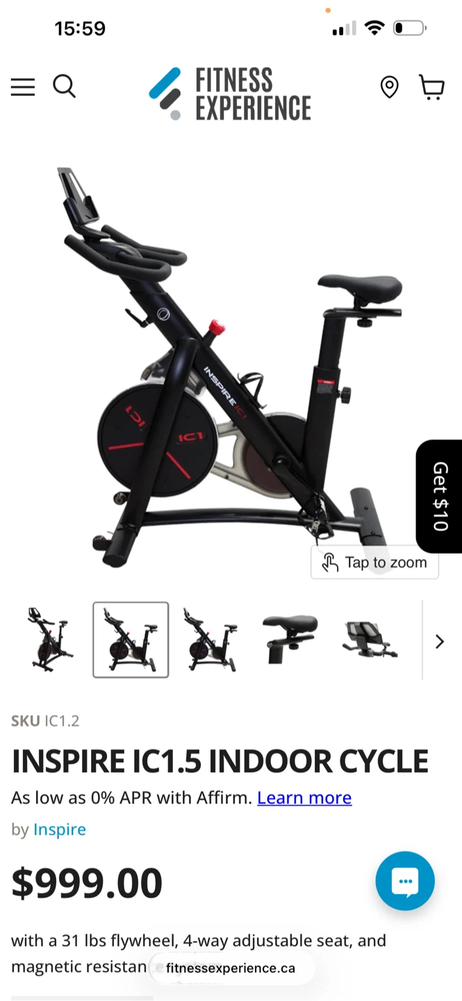 Inspire IC1.5 Indoor Cycle Bike